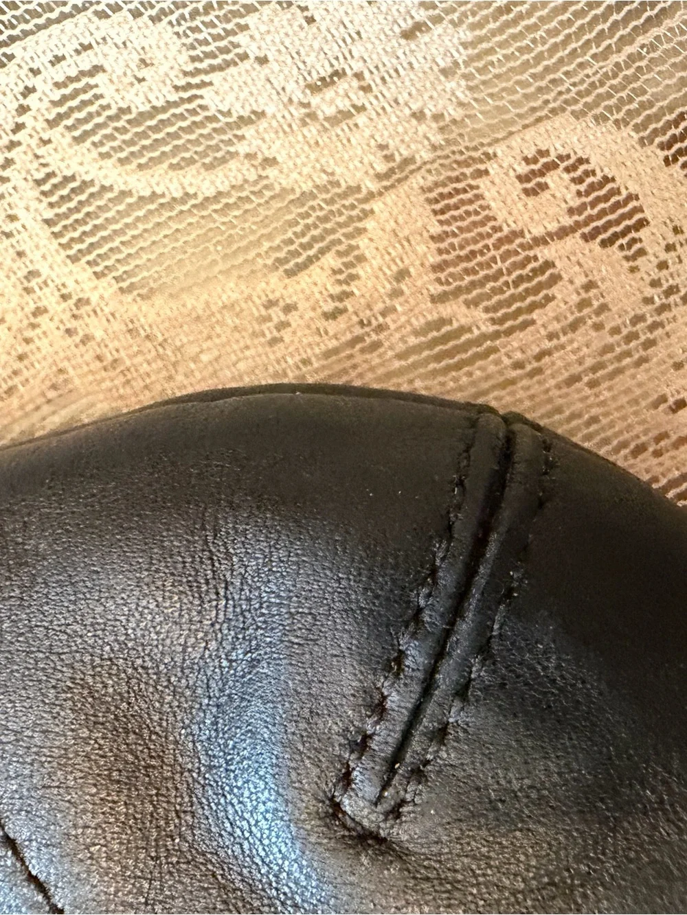 Coach Black and Brown Signature Canvas Shoulder Bag with Chain Accent